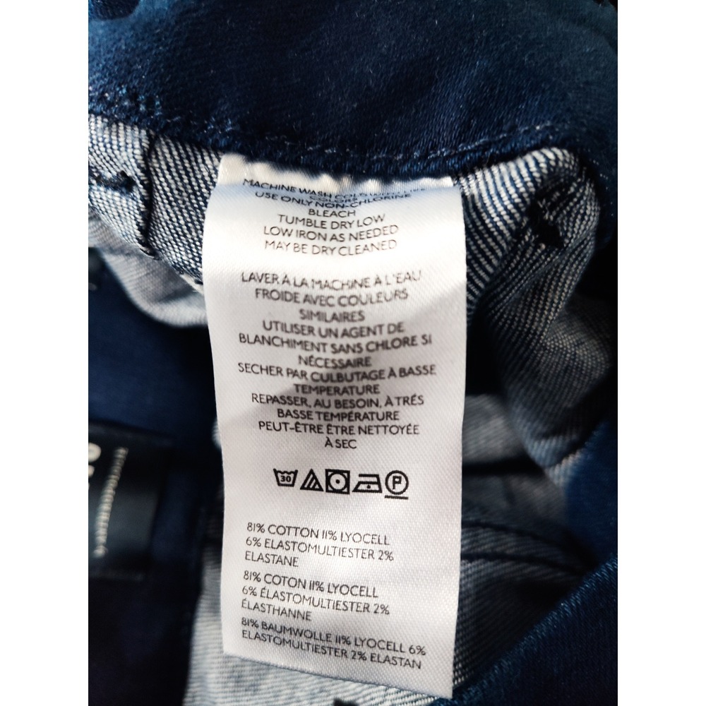 Maeve Wide Leg Crop Jeans in Dark Blue - Picture 8 of 9